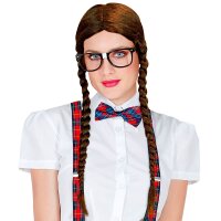 Perücke geflochtene Zöpfe braun
